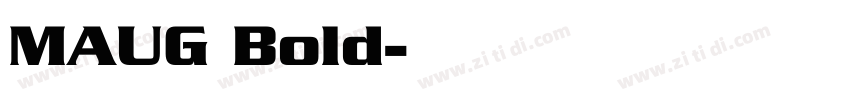 MAUG Bold字体转换